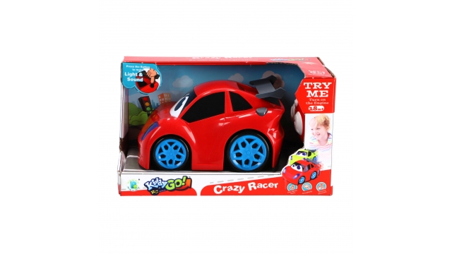 KiddyGo RC Crazy Racer Sport Auto 19 cm + Licht en Geluid Rood