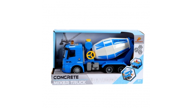 Betonmixer Truck 30 cm + Licht en Geluid Blauw/Grijs