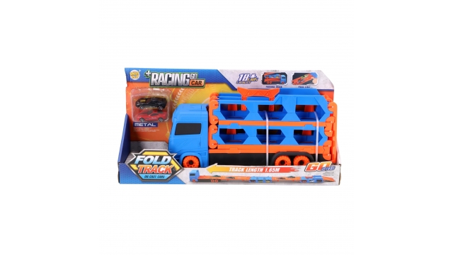 Pop-Up Auto Transporter + 2 Die-Cast Voertuigen