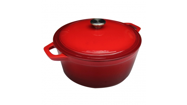 Gietijzeren Braadpan 4.5L 24 cm Rood