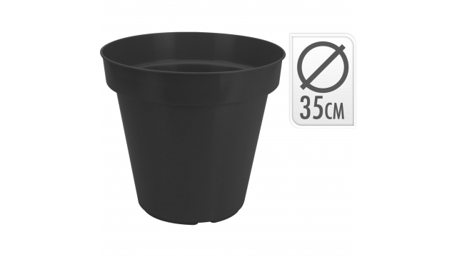 Bloempot Rond 35 cm Zwart