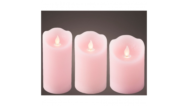 LED Waving Kaarsen 3 Stuks Roze