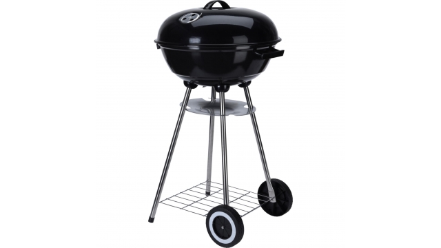 Kogelgrill Houtskoolbarbecue op Wielen 46 cm Zwart