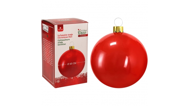 Kerstbal Opblaasbaar 45 cm Rood