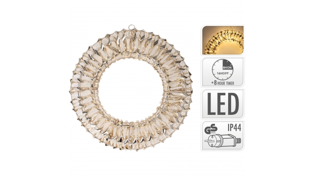 LED Krans 38 cm Goud