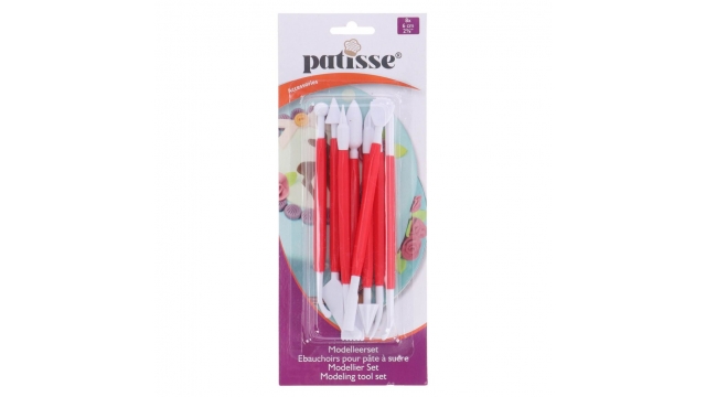 Patisse Modelleerset 16 cm 8-delig Wit/Rood