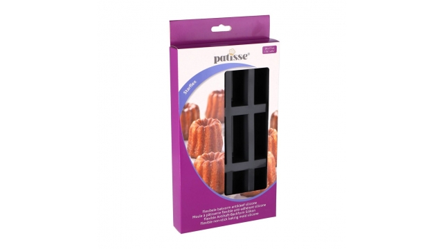 Patisse Mini Cakevorm 12 Vaks 29x17 cm Zwart/Siliconen