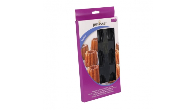 Patisse Madeleinevorm 9 Vaks 29x17 cm Zwart/Siliconen