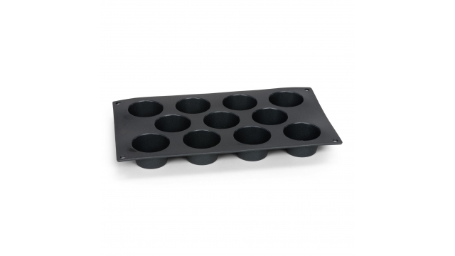 Patisse Mini Muffinvorm 11 Vaks 29x17 cm Zwart/Siliconen