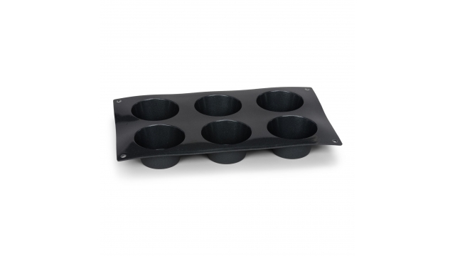 Patisse Muffinvorm 6 Vaks 29x17 cm Zwart/Siliconen