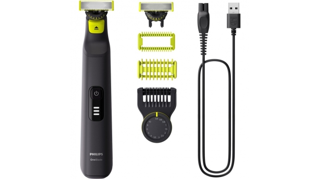 Philips QP6542/15 OneBlade Pro 360 Trimmer Zwart/Lime