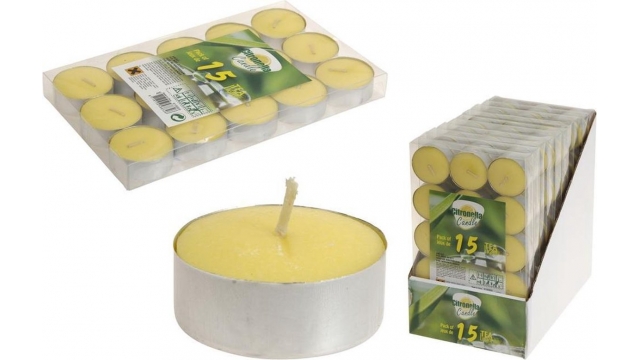 Adventure Goods Aromatische Citronellakaarsen 15Stuks