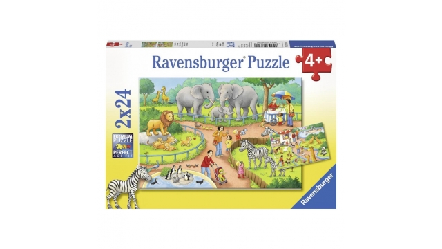 Ravensburger Puzzel Dag in de Dierentuin 2x24 Stukjes