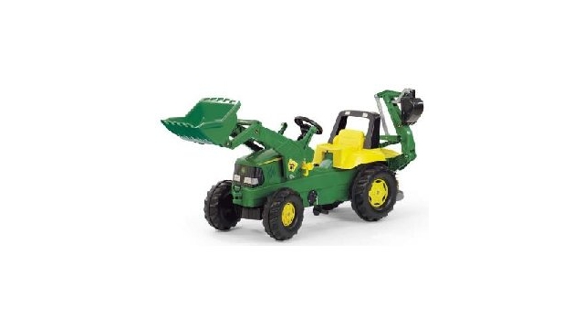 Rolly Toys 811076 RollyJunior John Deere Tractor met Lader en Graafarm