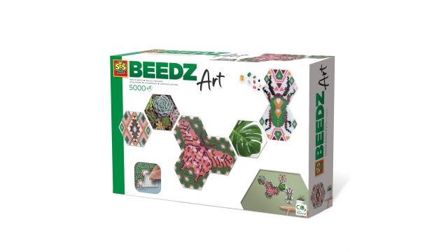 SES Creative Beedz Art Strijkkralen Hex Tiles Botanisch 5000 Stuks