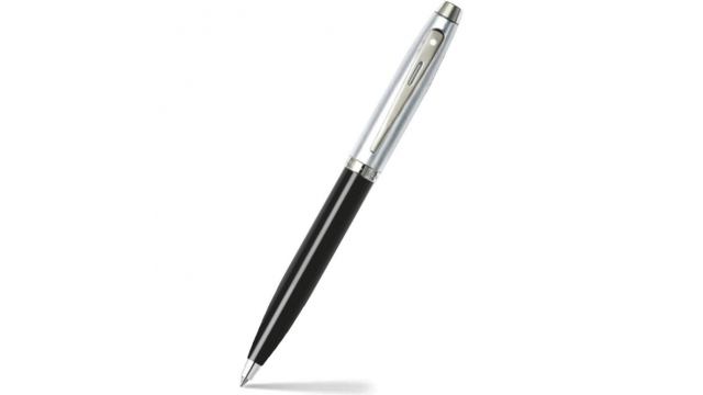 Sheaffer SF-E2931351 Balpen 100 Glossy Black Barrel Brushed Chrome Cap Nickel Plated