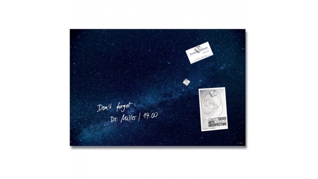 Sigel SI-GL283 Glasmagneetbord Artverum Galaxy 60x40 cm Donkerblauw