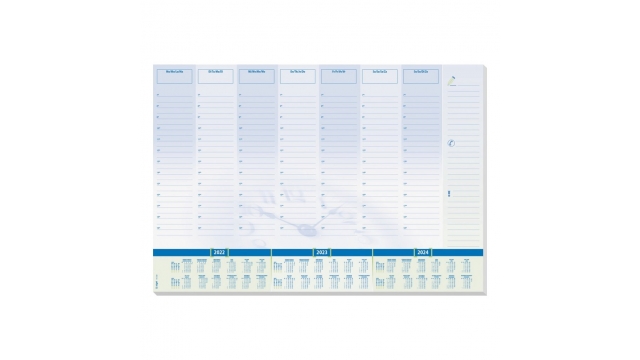 Sigel SI-HO350 Bureauonderlegger Time A2 + Kalender 2023/24/25 30 Vel Blauw