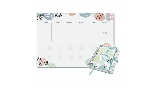 Sigel SI-JP201-A Dagplanner Inspire A5 + Bureauonderlegger Rose Inspiration A3