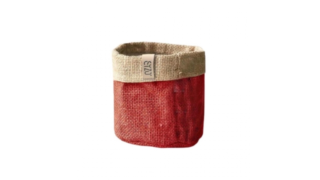 Sizo Waterdichte Plantenzak van Jute 15 cm Rood