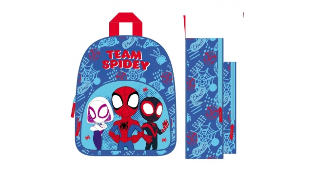 Spiderman Spidey and Friends Rugtas 30.5x25.5x10 cm Blauw/Rood