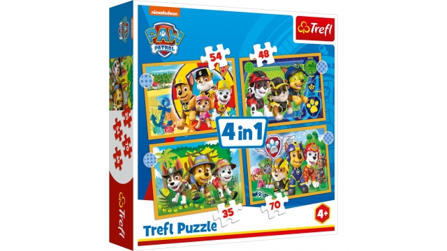 Trefl Paw Patrol 4in1 Puzzel 35-70 Stukjes