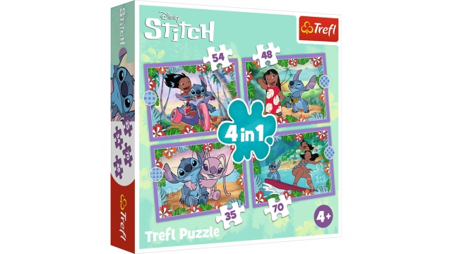 Trefl Disney Stitch 4in1 Puzzel 35-70 Stukjes