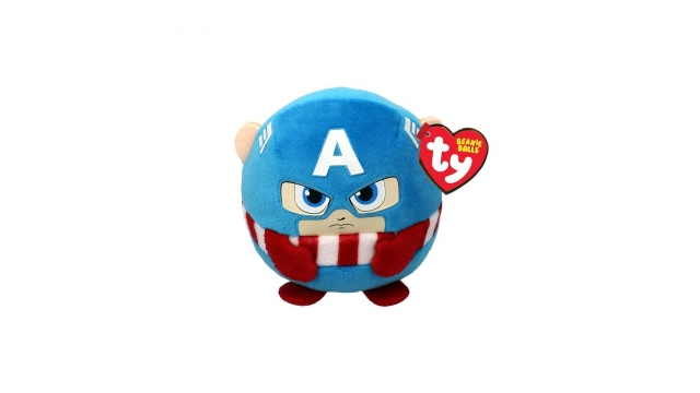 TY Beanie Balls Marvel Knuffel Captain America 10 cm