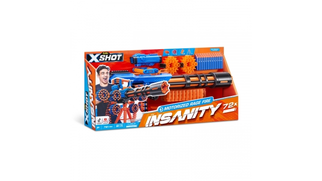 Zuru X-Shot Insanity Motorized Rage Fire Blaster + 72 Darts